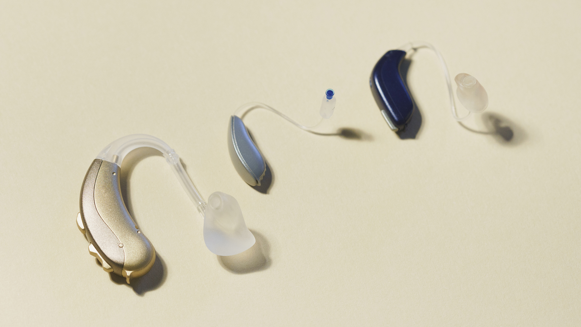 Hearing aids on table