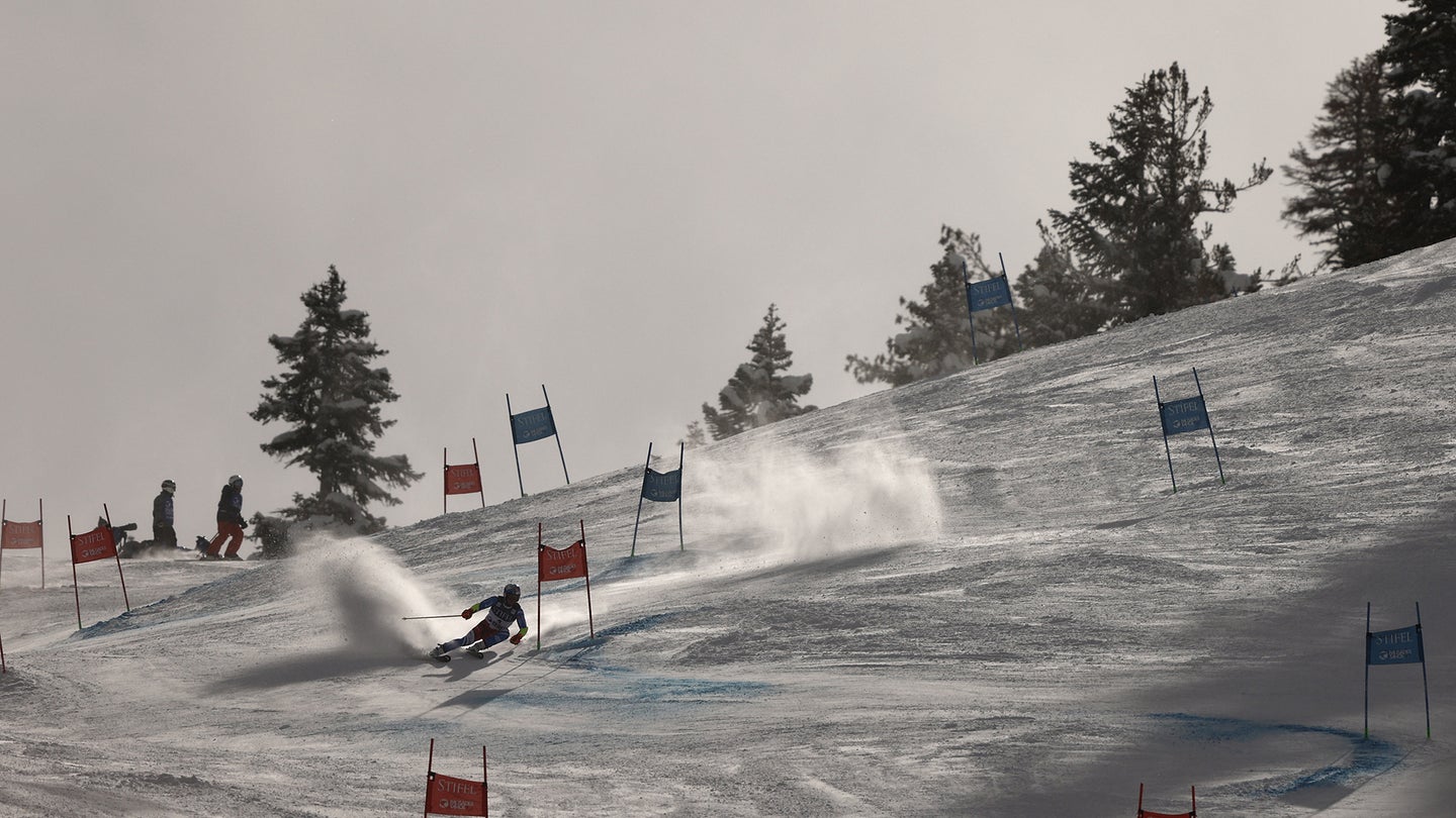 Team France in action during the Audi FIS Alpine Ski World Cup Men's Giant Slalom on February 25, 2023 in Palisades Tahoe, USA.