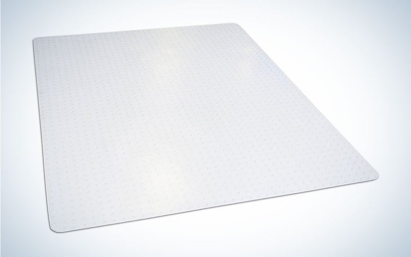 The clear Dimex Office Chair Mat on a plain background