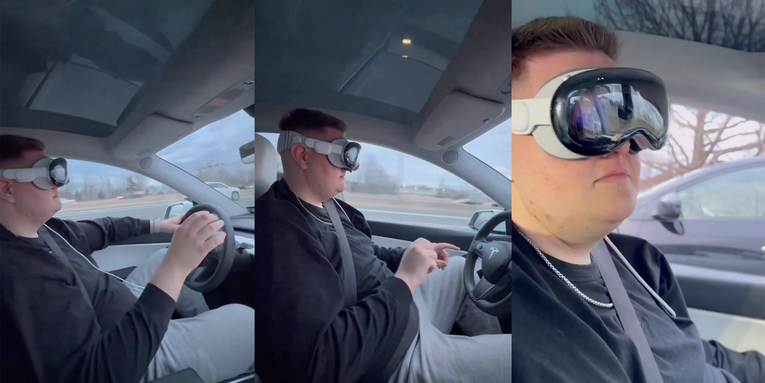 Don’t worry, that Tesla driver only wore the Apple Vision Pro for ’30-40 seconds’
