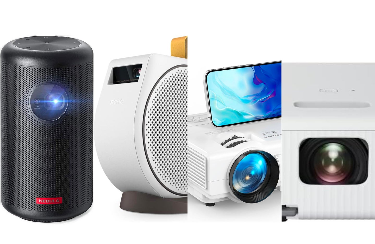 The best projectors under $500 on a plain white background.