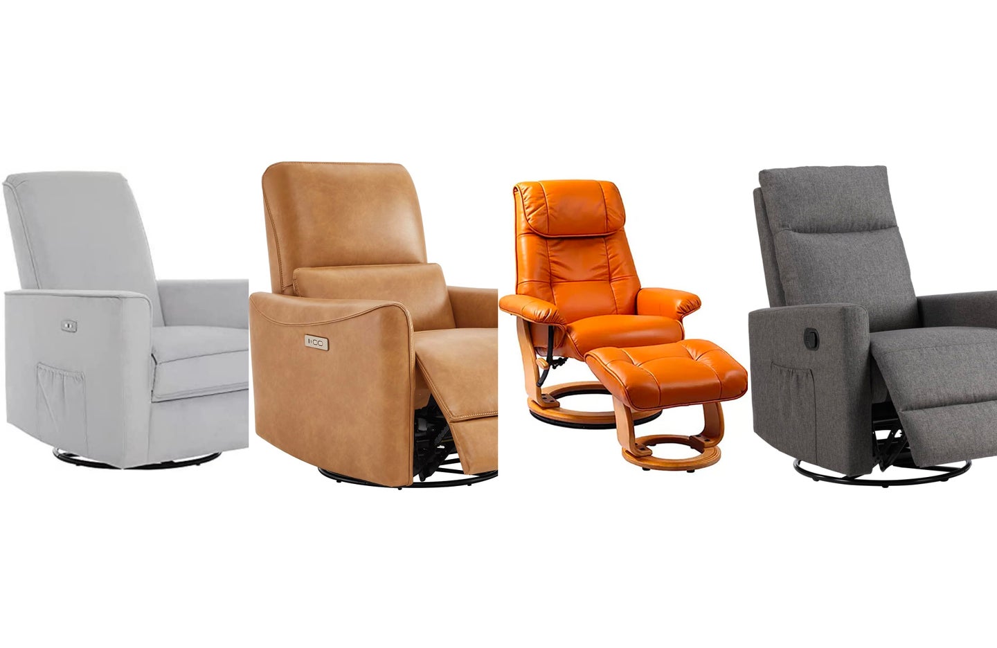 The best swivel recliners of 2024 on a plain white background.