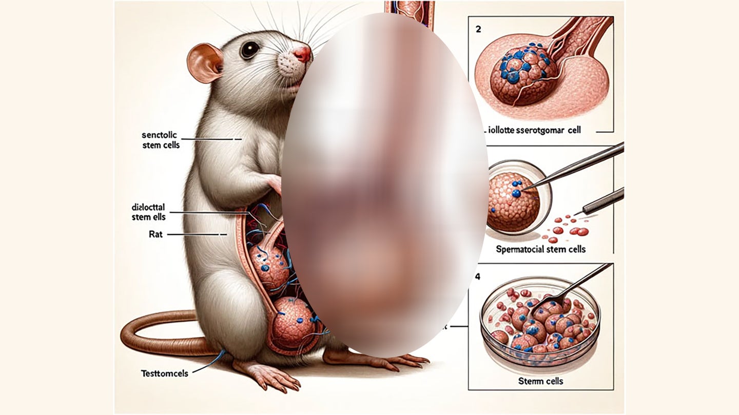 The researchers openly acknowledged they used Midjoruney’s AI-image generator to produce the image in text accompanying the figure. The original caption reads: "Sermatogonial stem cells, isolated, purified and cultured from rat testes."