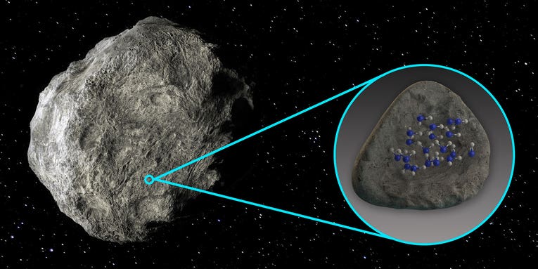 Water molecules detected on the surface of an asteroid in space for the first time
