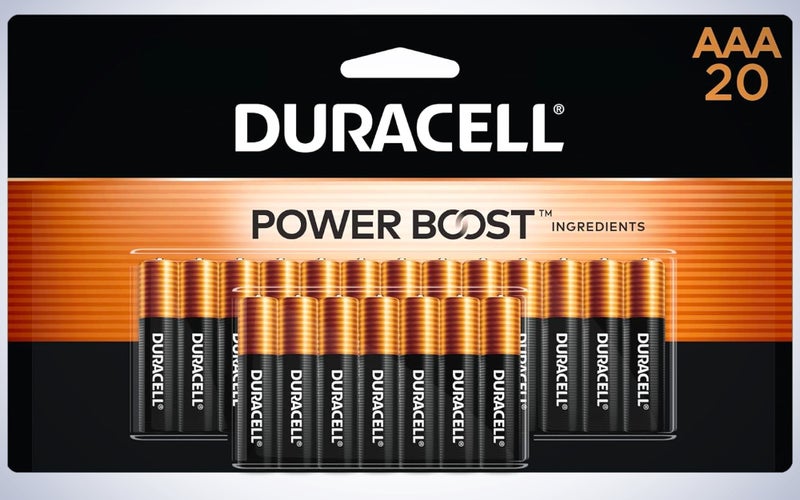Duracell Coppertop AAA Batteries on a plain white background.