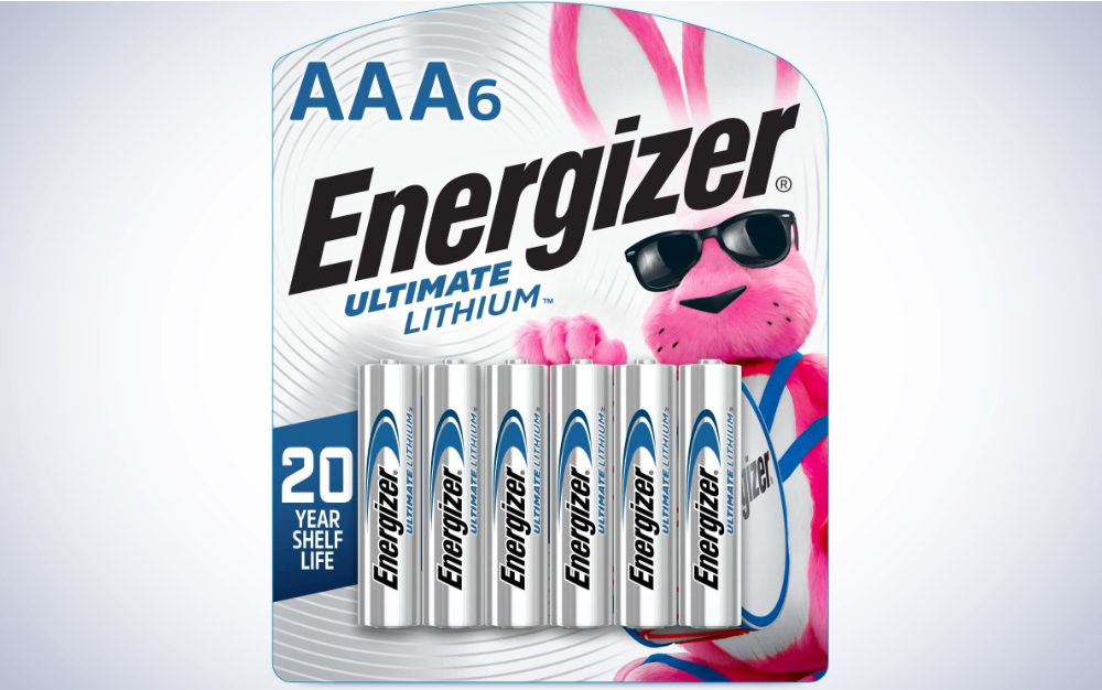Energizer Ultimate AAA Batteries on a plain white background.