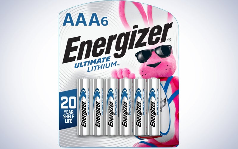 Energizer Ultimate AAA Batteries on a plain white background.