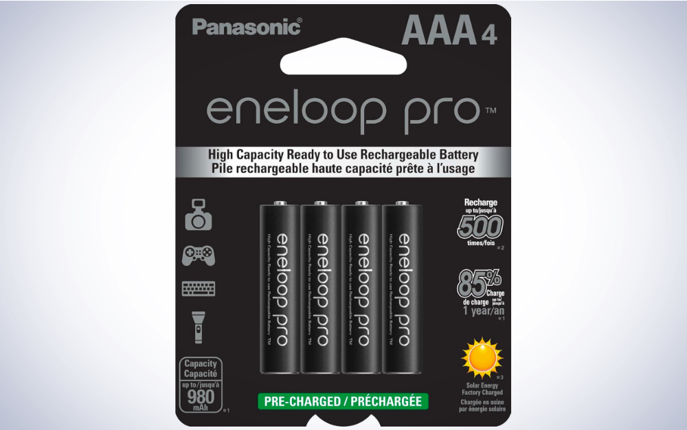 AA NiMH Panasonic Eneloop Pro Rechargeable Batteries (4 Card)