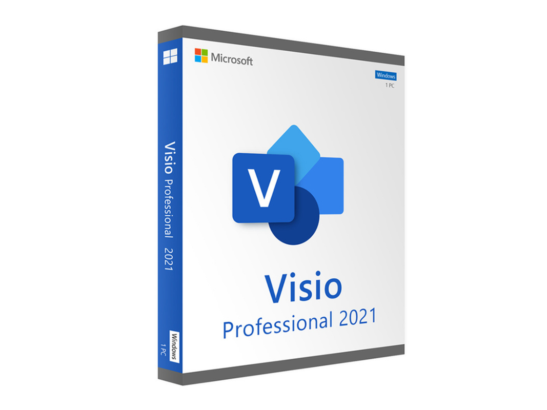 A Microsoft Vision Professional 2021 package on a plain background.