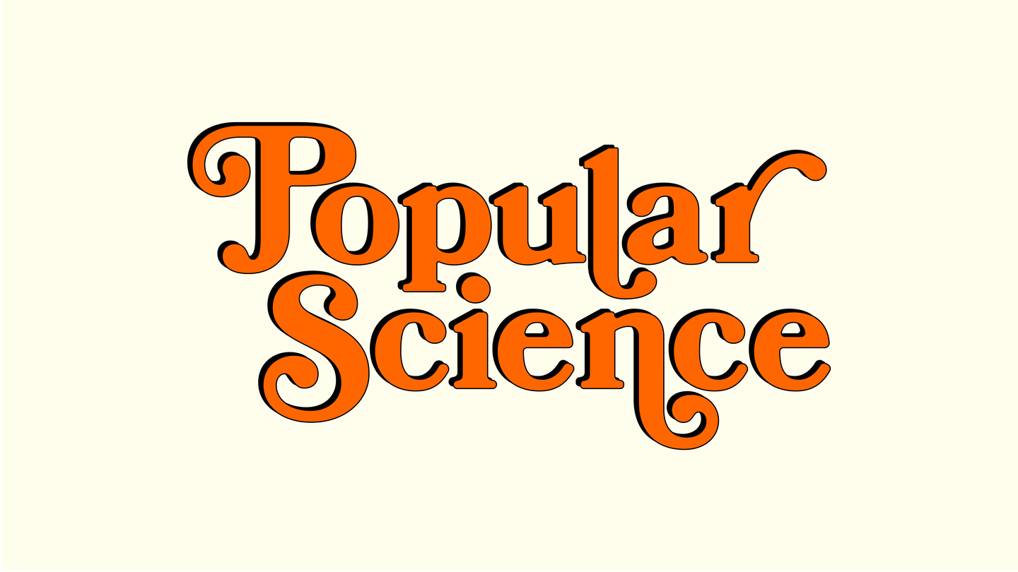 "Popular Science" written in orange letters