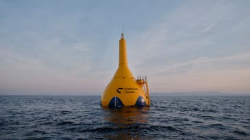 Huge 60-foot-tall buoy uses ocean waves to create clean energy