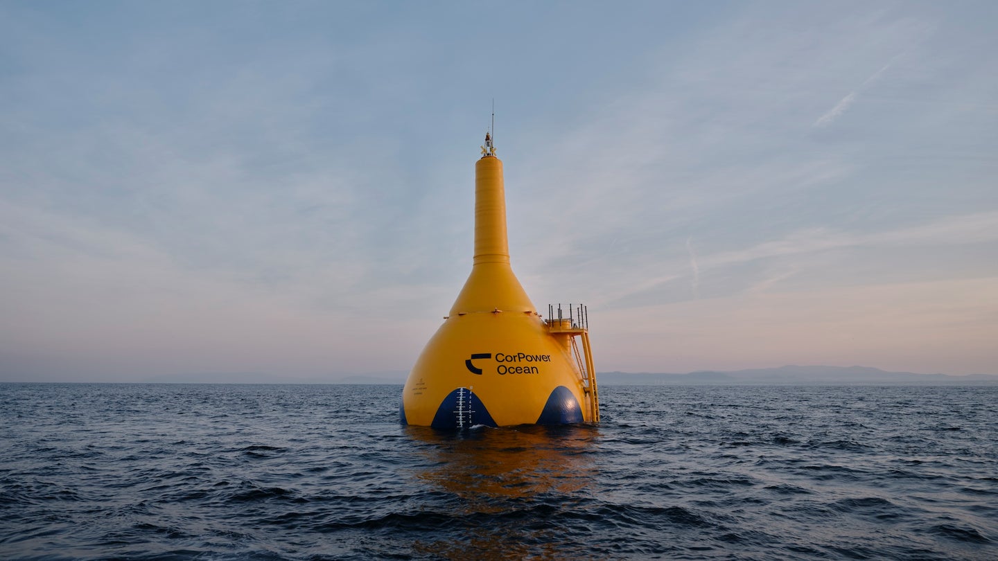 CorPower C4 buoy turbine in ocean