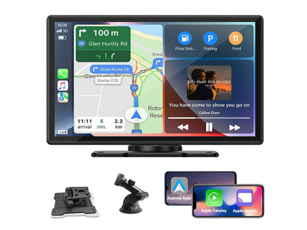 Improve daily commutes with this immersive 9″ wireless touchscreen auto display, now $119.99