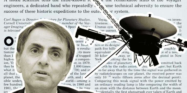 Carl Sagan in 1986: ‘Voyager has become a new kind of intelligent being—part robot, part human’