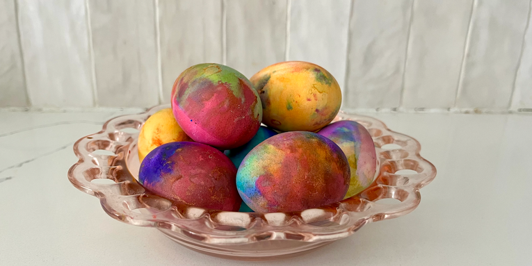 How to dye Easter eggs, volcano-style: An explosion of color with a splash of science