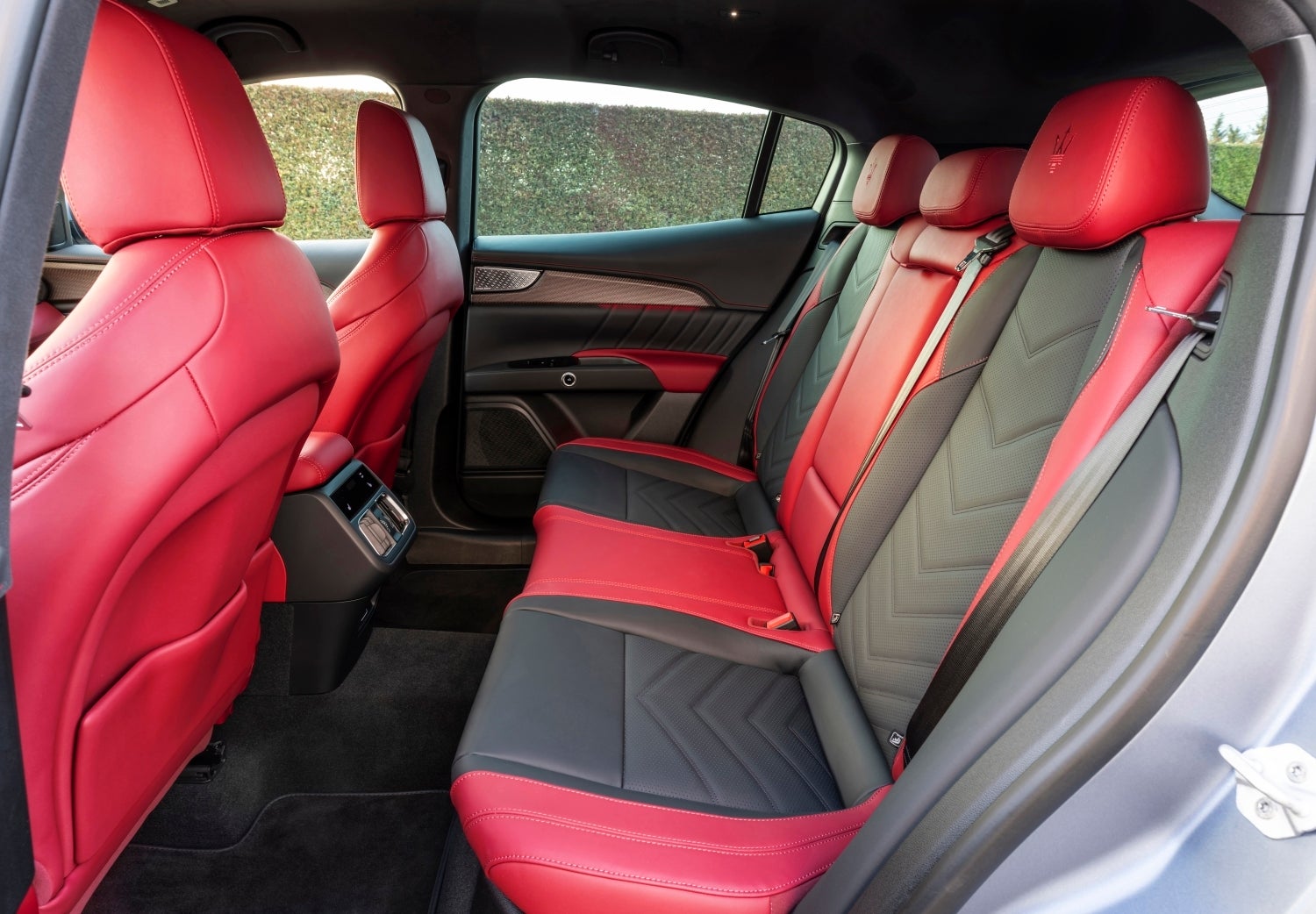 red and black interior back seats 