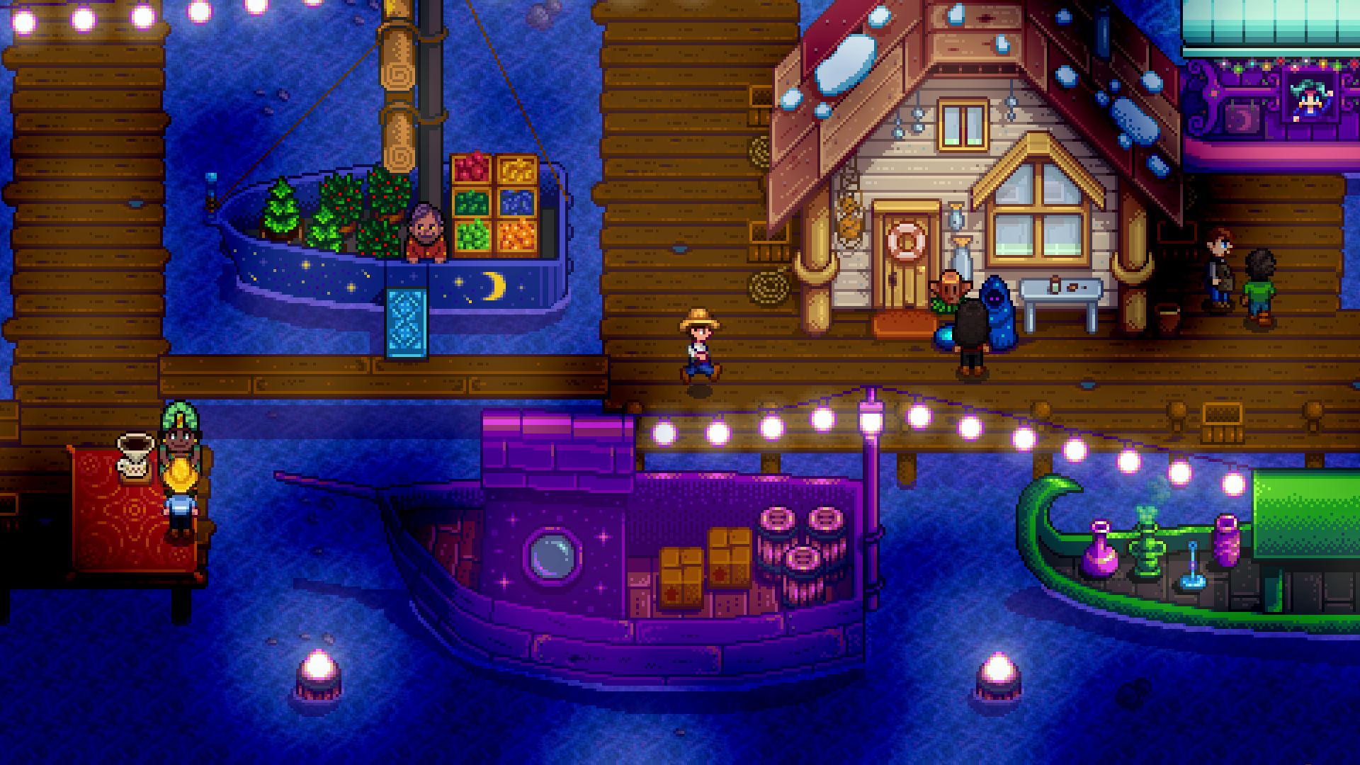 Not all chores, Stardew Valley also offers a yearly night market. Credit: ConcernedApe