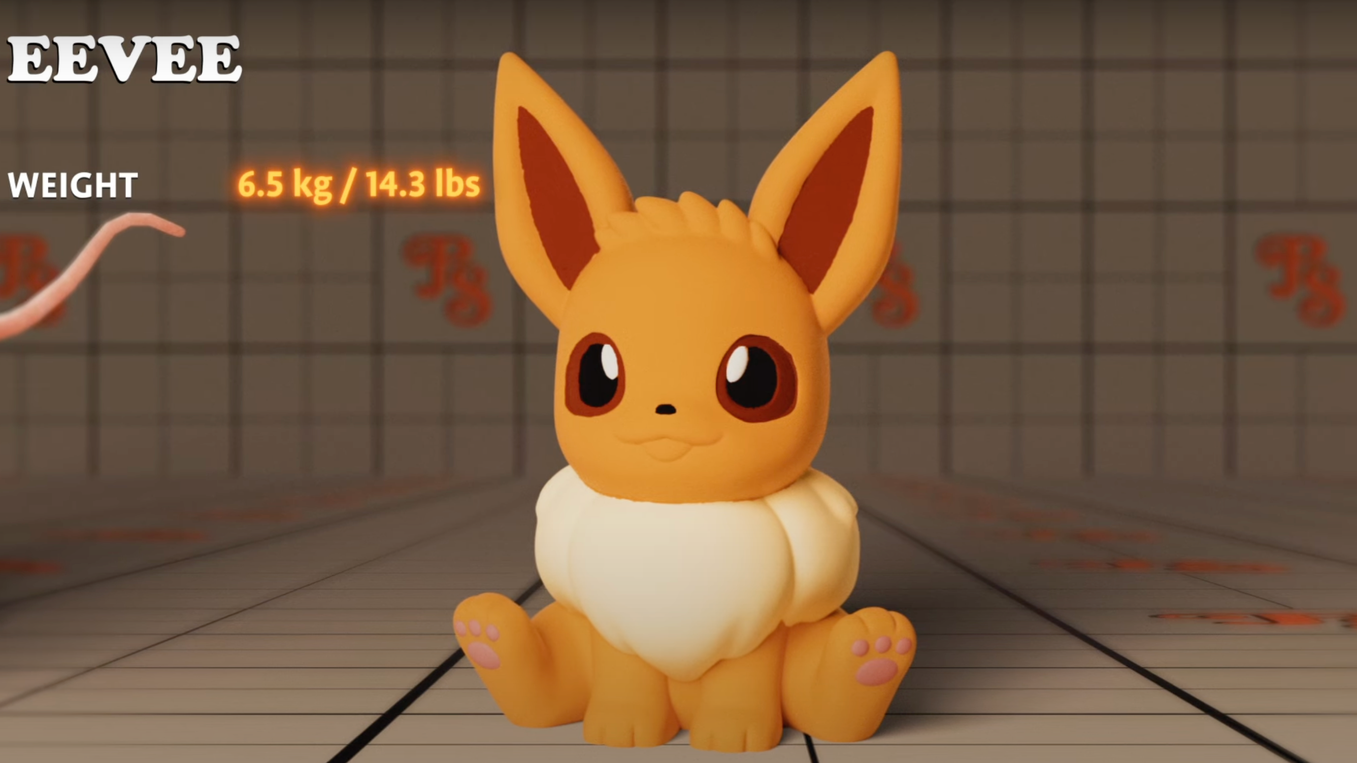 pokemon character Eevee that looks like a rabbit plus a cat.