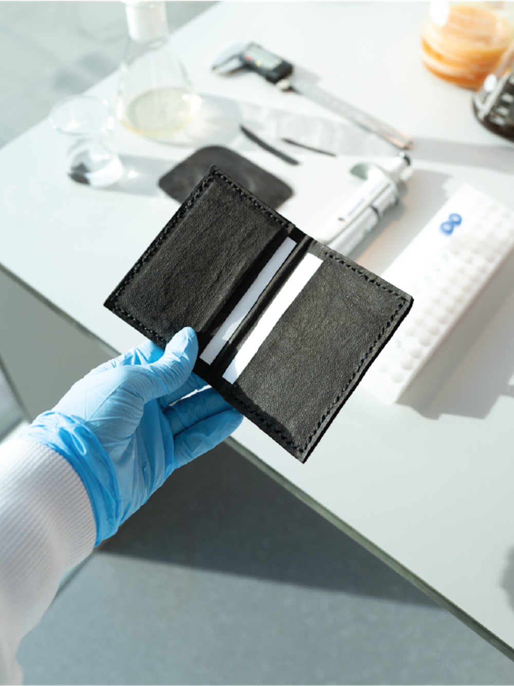 Wallet made from bacterial cellulose