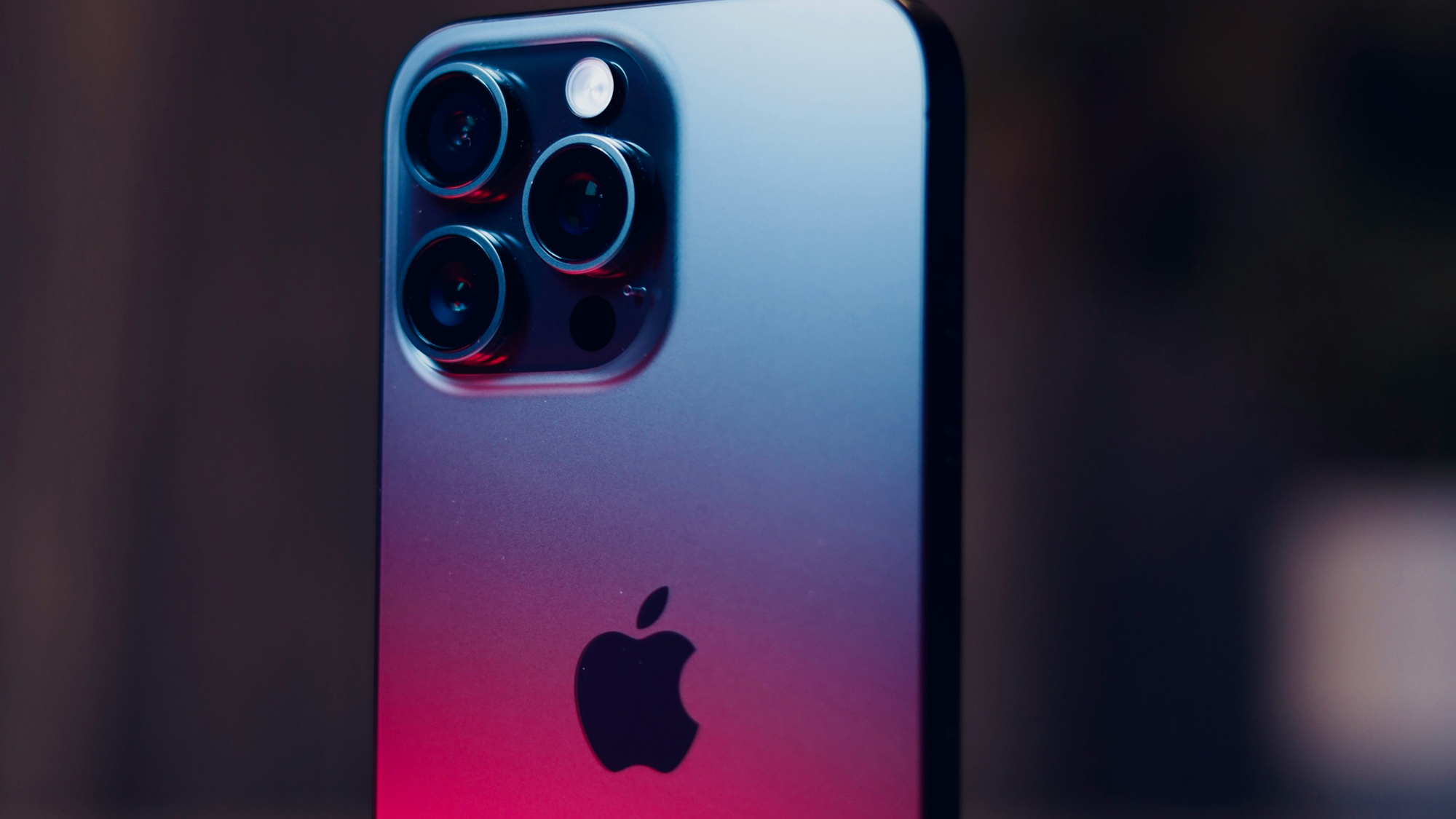 the back of an iphone with the camera showing