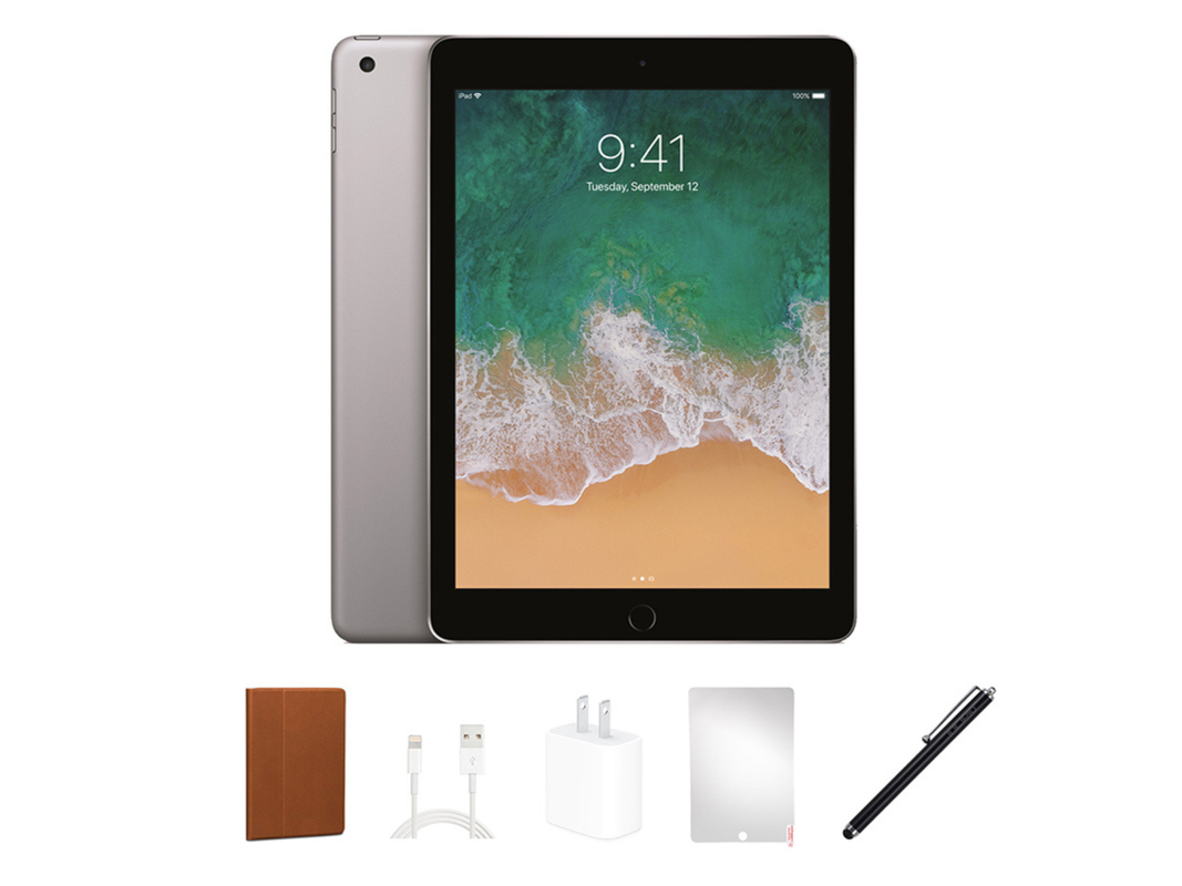 A refurbished 6th generation iPad on a plain background.