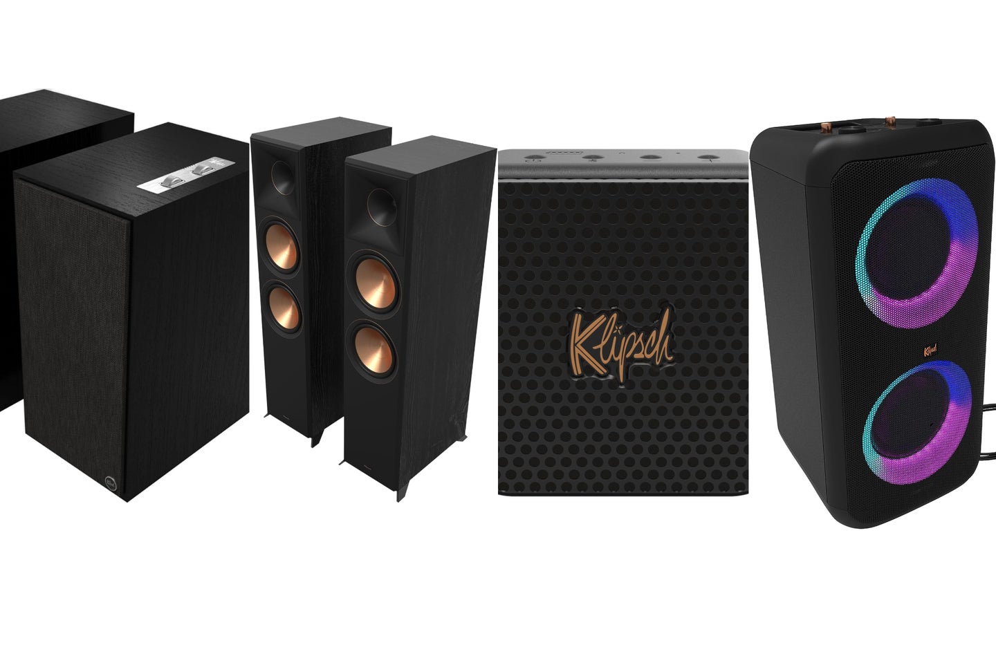 The best Klipsch speakers of 2024 on a plain white background.