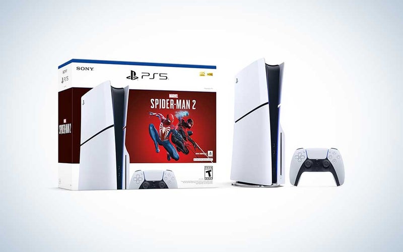 A PlayStaion5 Spider-Man game and console bundle