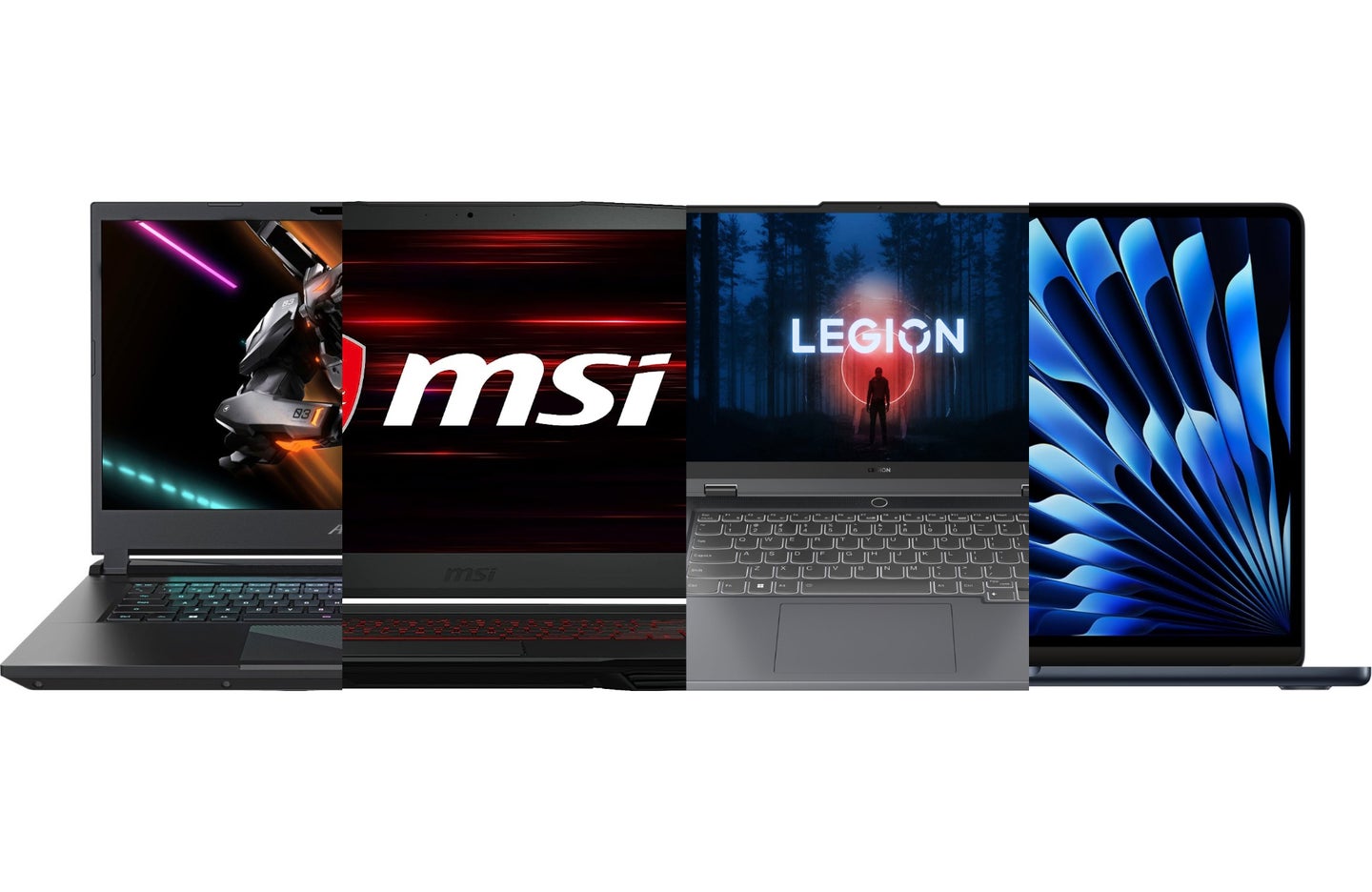 The best gaming laptops under $1,000 on a plain white background.