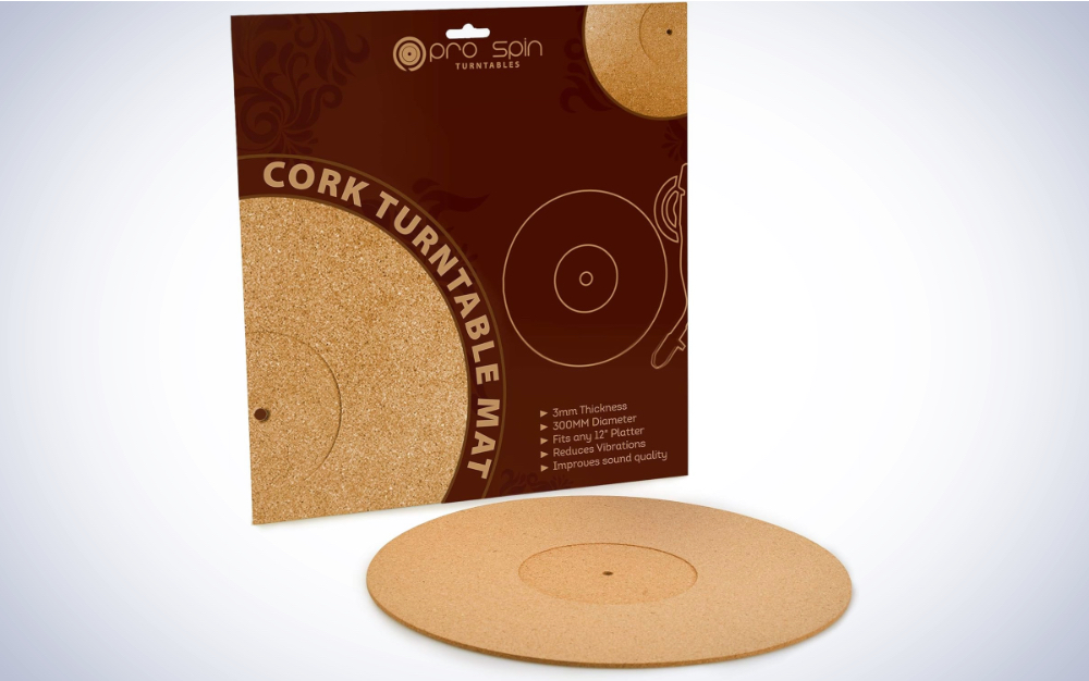 Pro Spin Cork Turntable Mat on a plain white background.