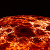 swirling red cyclones on the planet jupiter