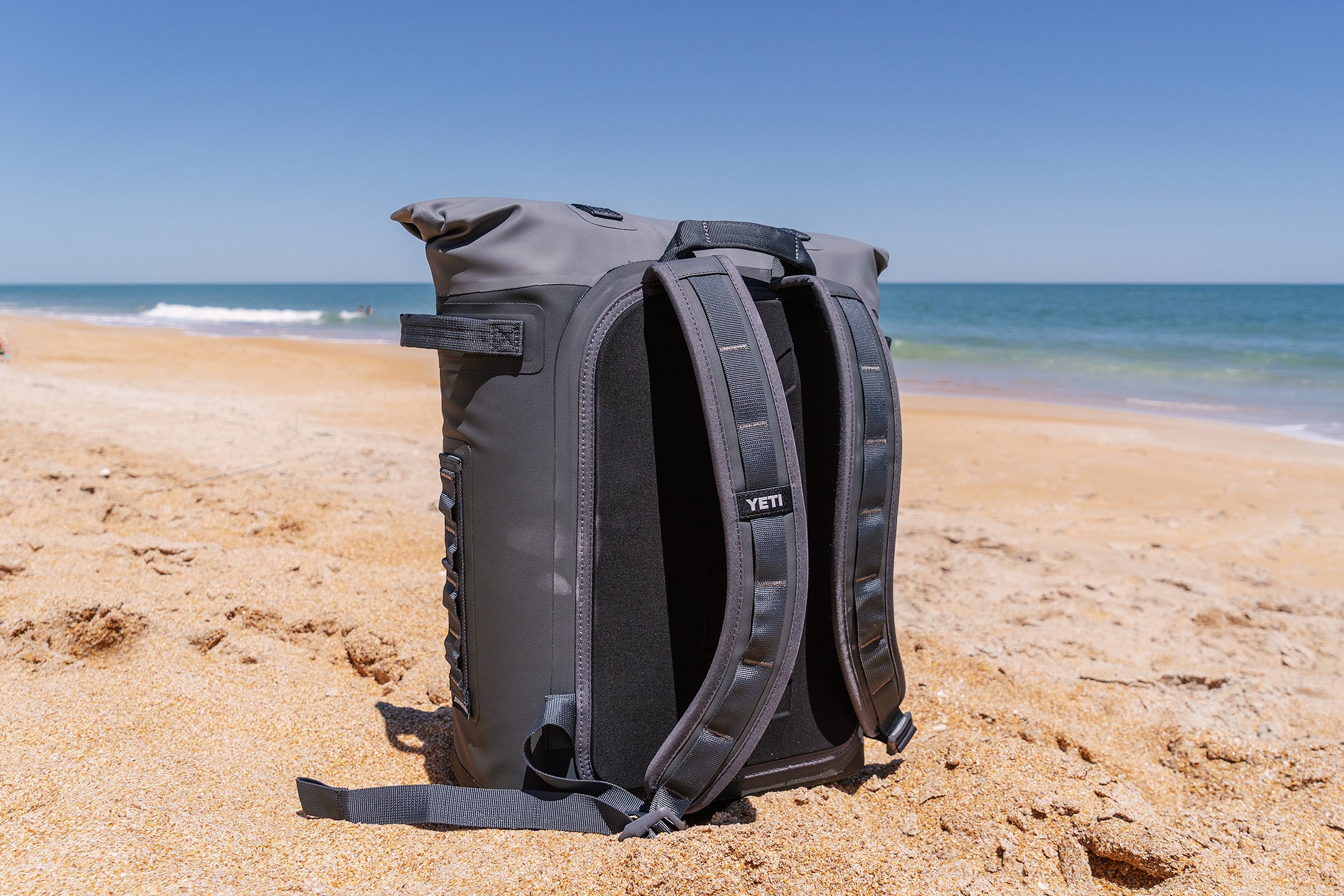 YETI Hopper M Series Backpack on a beach