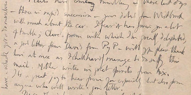 Read the last letters by George Mallory, who died exploring Mt. Everest in 1924
