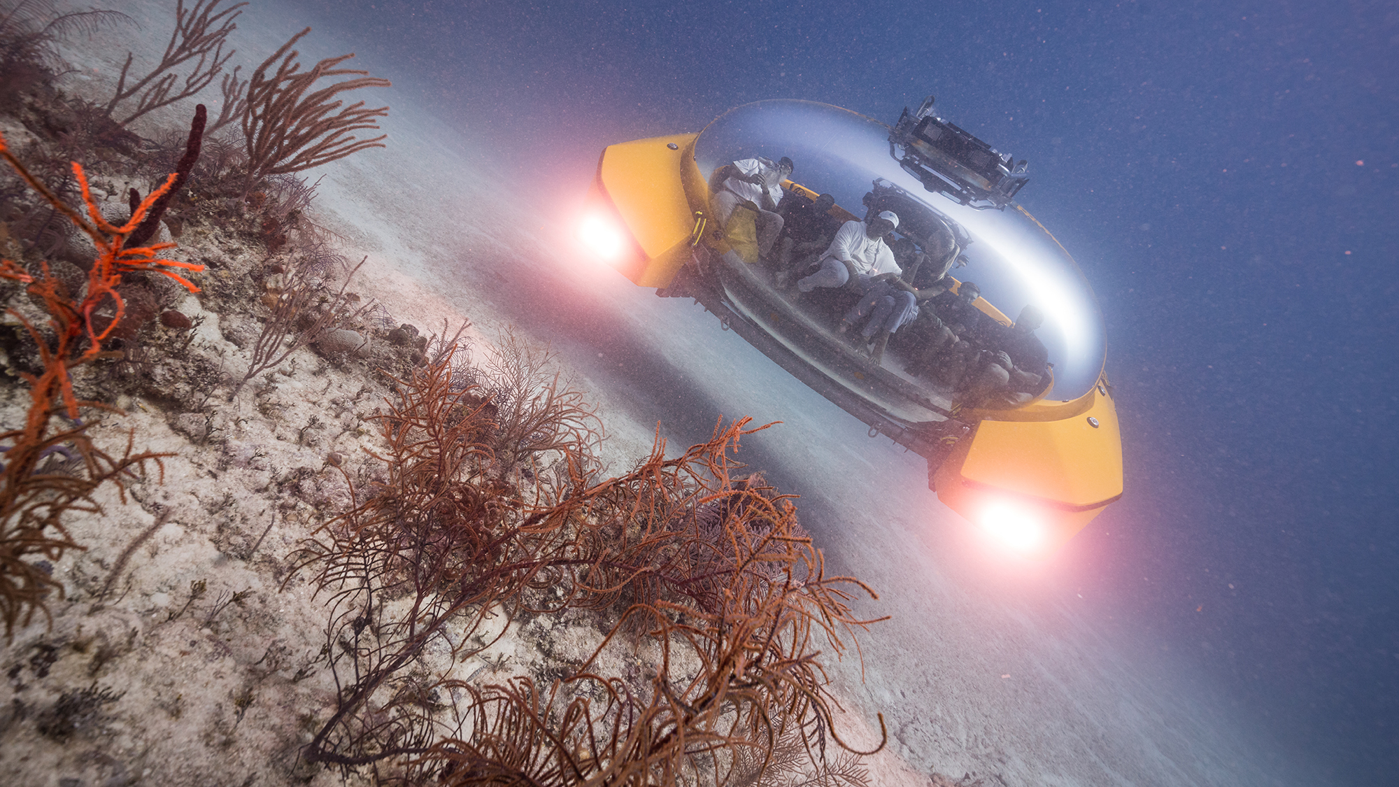 Eight passengers and a pilot can dive up to 200 meters in Triton’s new luxury submersible.