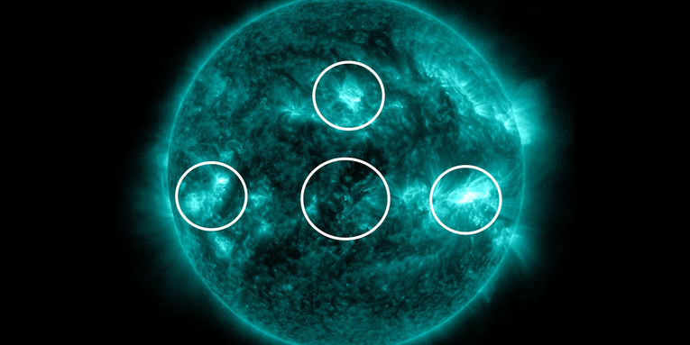 Rare quadruple solar flare event captured by NASA