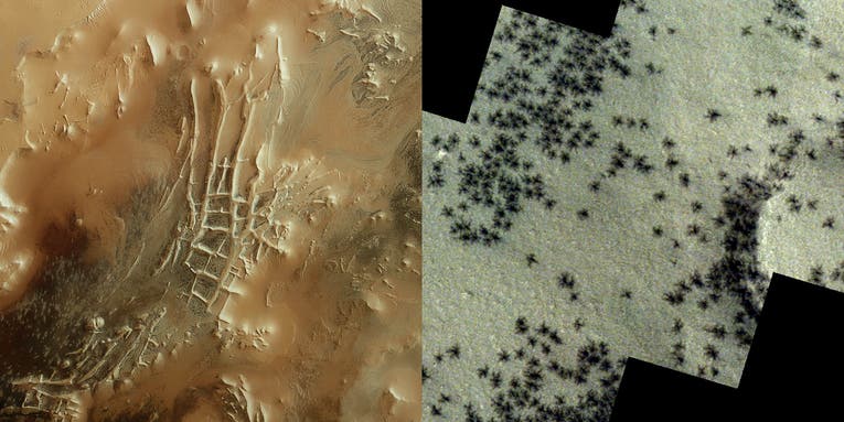 Gassy geysers create ‘spiders’ on Mars