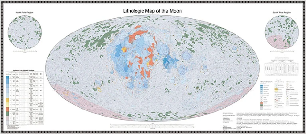 Lithographic map of the moon