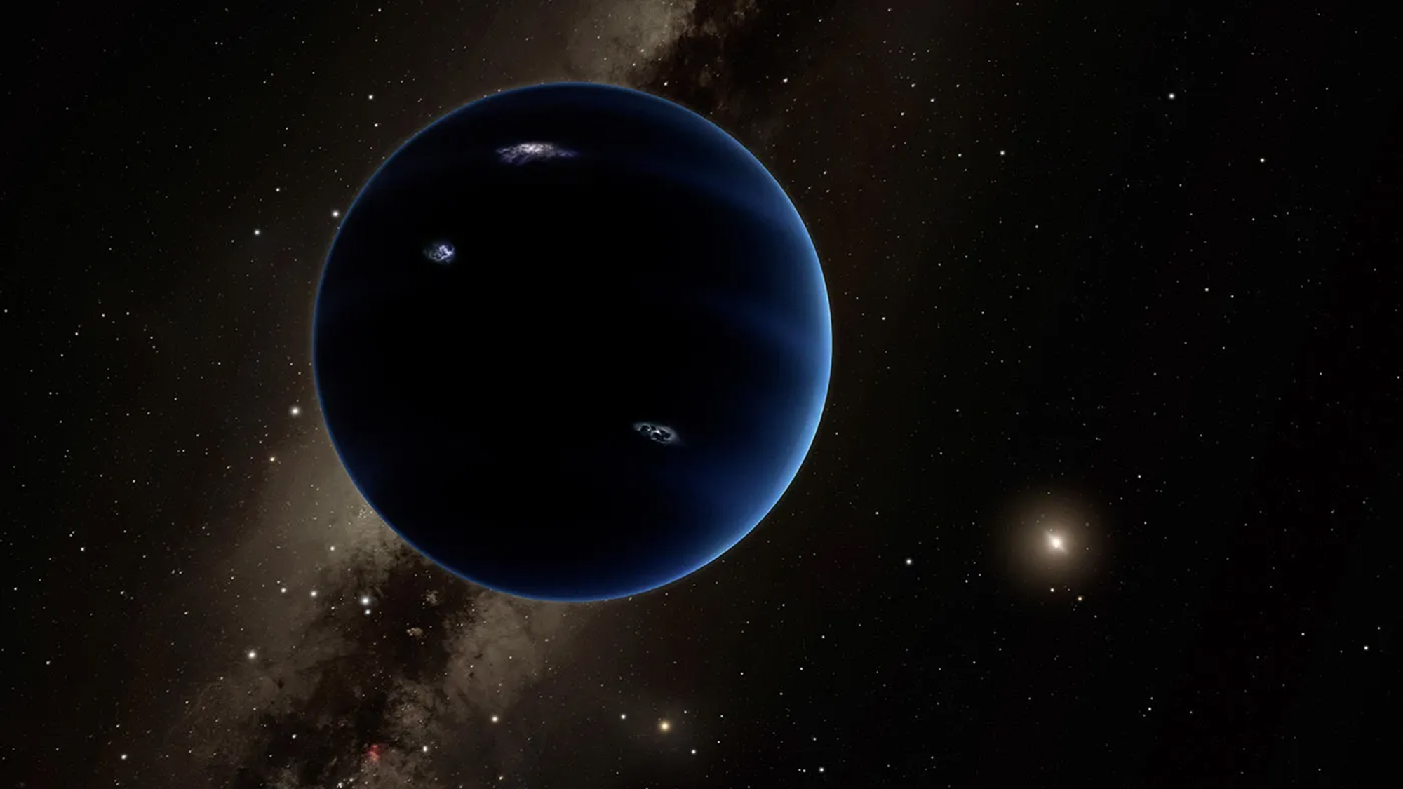 Artist's concept of a hypothetical planet orbiting far from the Sun.