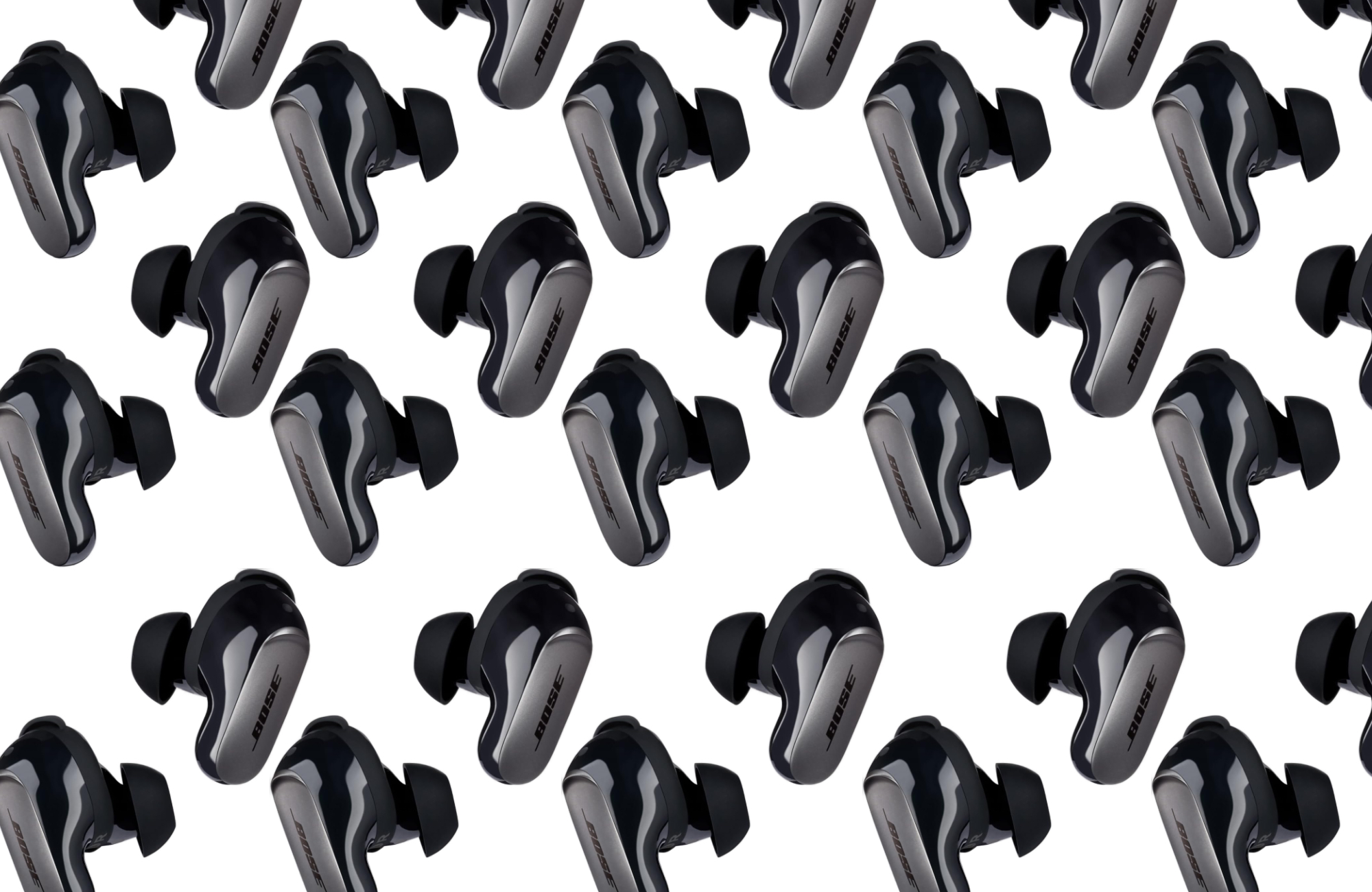 Bose QuietComfort Ultra Earbuds in a tiled format.