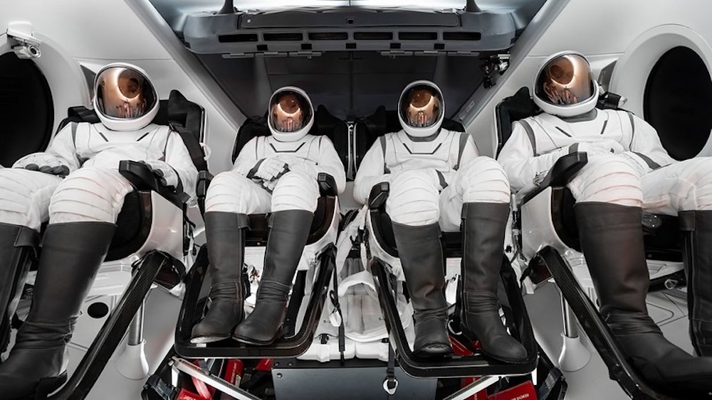 Polaris Dawn astronaut crew wearing EVA suits