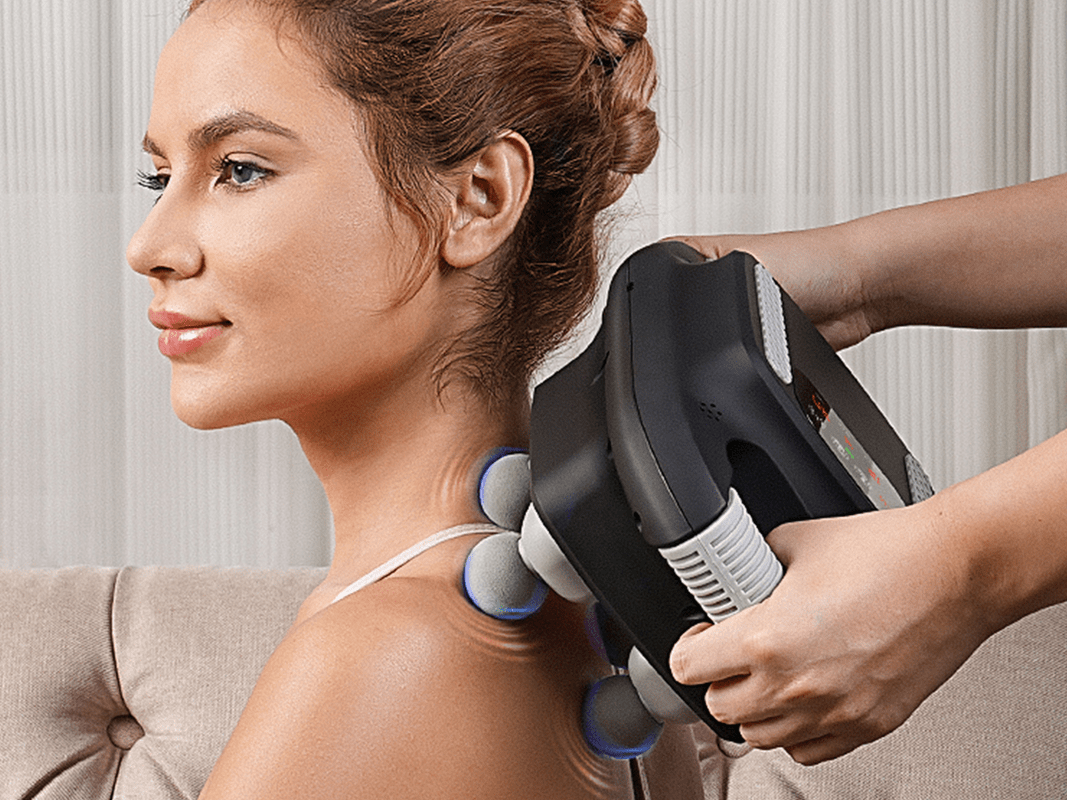 Discover total body relief and relaxation with this 4-head percussion massager, now $127.99