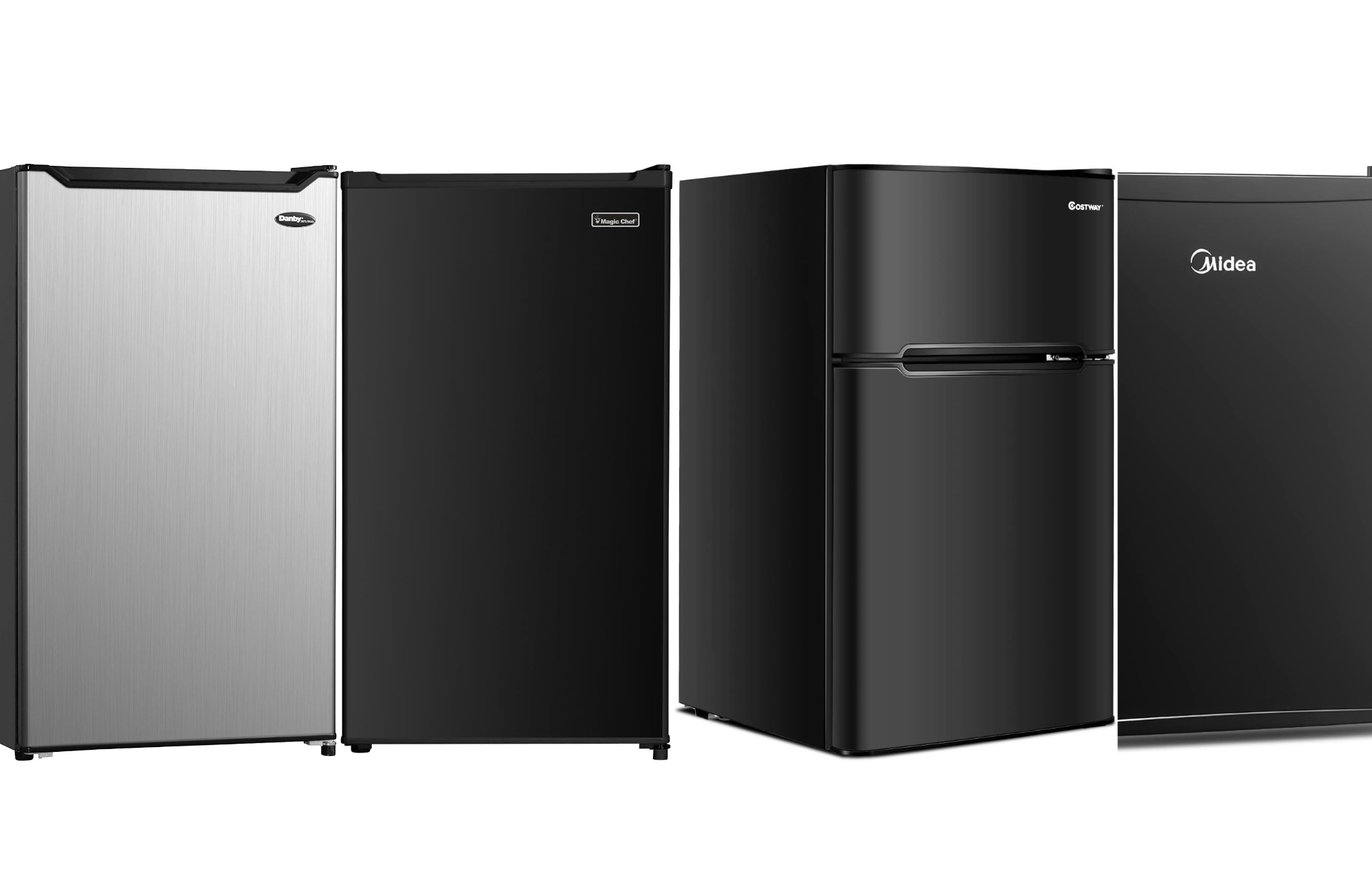 The best mini fridges for offices in 2024 on a plain white background.
