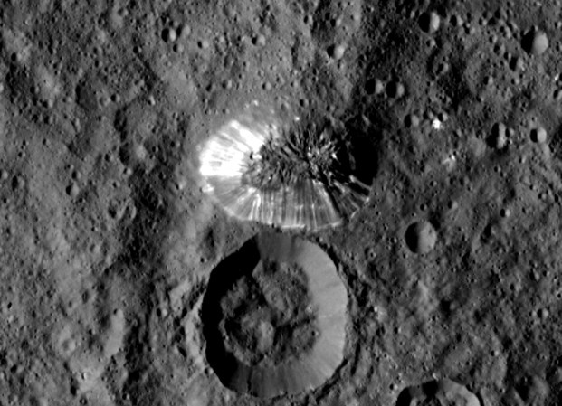 Dawn Spacecraft Snaps A Closeup Of Mysterious Pyramid On Ceres