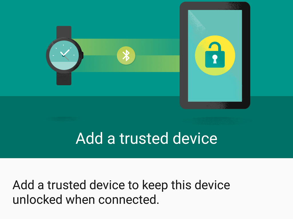 The Android Smart Lock screen.