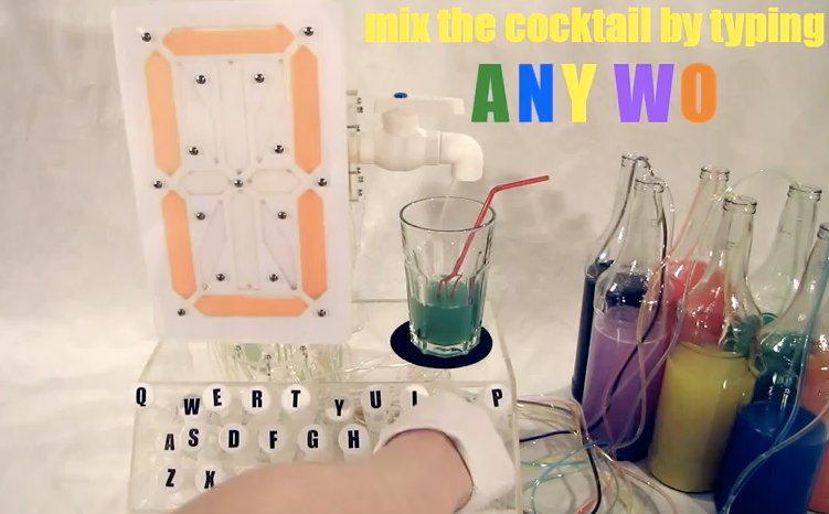 Video: Hydraulic Beverage-Making Typewriter Turns Words Into Mixology