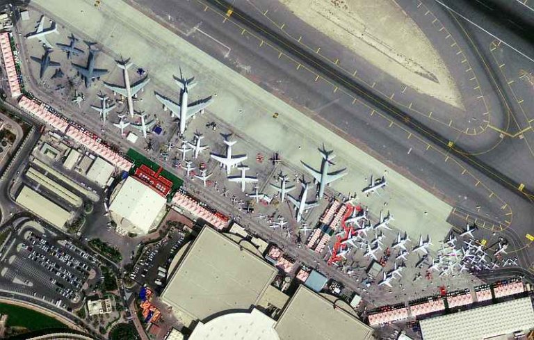 The Dubai Airshow As Seen From Orbit
