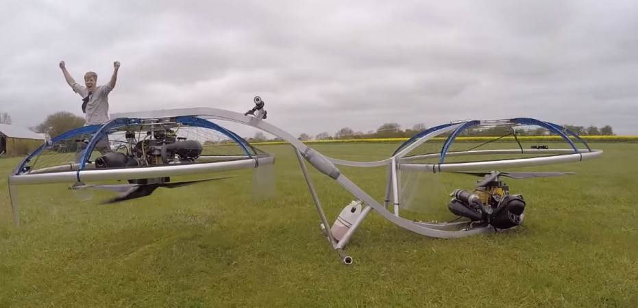 Watch A Guy Fly A Homemade Hoverbike Around His Backyard