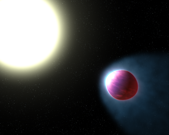 This giant exoplanet has a glowing atmosphere