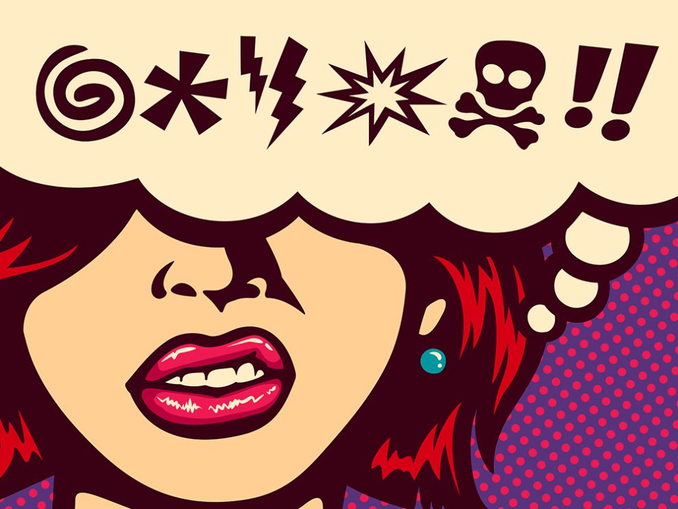 It's easier to convey anger in your second language