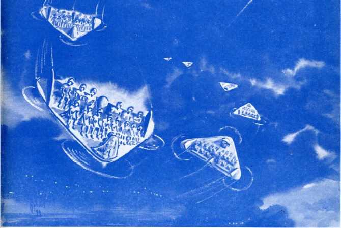 Concept art for flying infantry