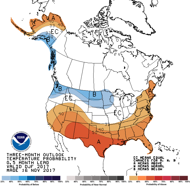 three month NOAA forecast